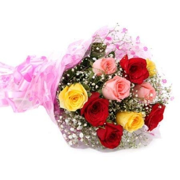 Mix Roses Bouquet of 8 Roses